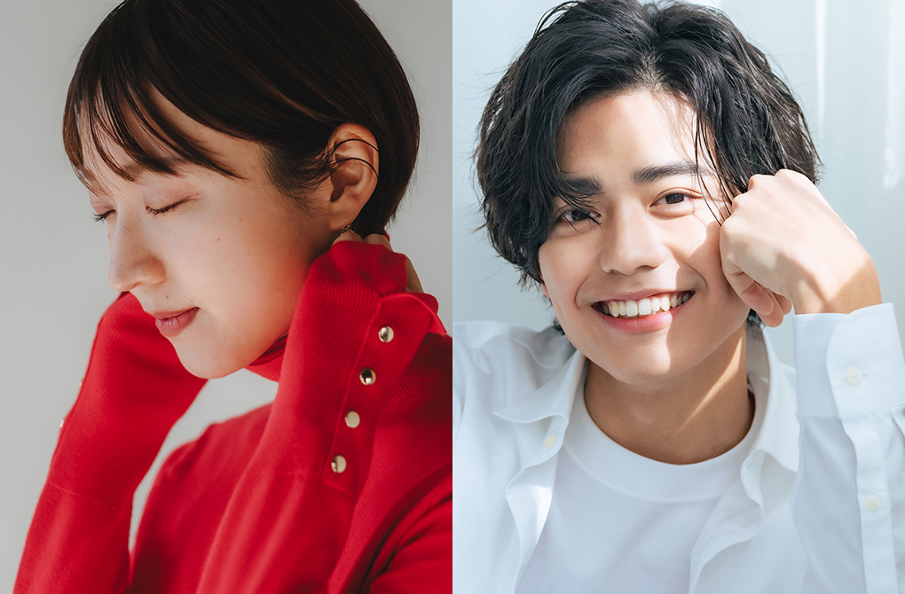 女性と男性のヘアモデル写真